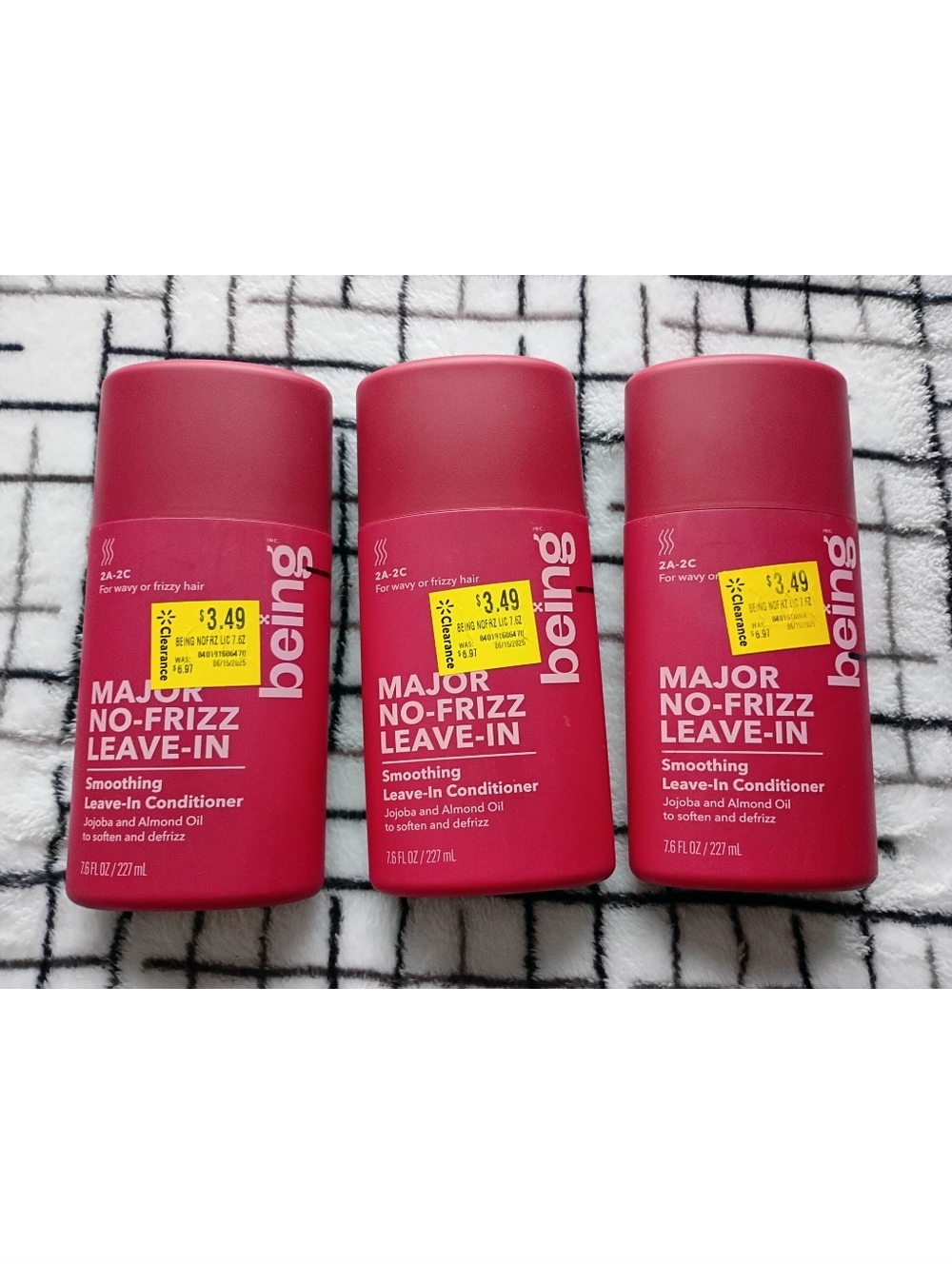 being Major No Frizz Leave In Conditioner Lot Of 3 READ DESCRIPTION